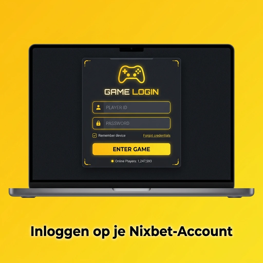 Nixbet inlogpagina met stapsgewijze uitleg voor toegang tot je account, bonussen en favoriete spellen