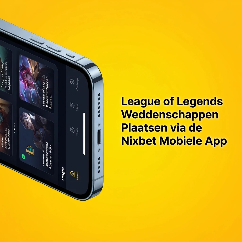 League of Legends weddenschappen plaatsen via de Nixbet mobiele app op iOS en Android