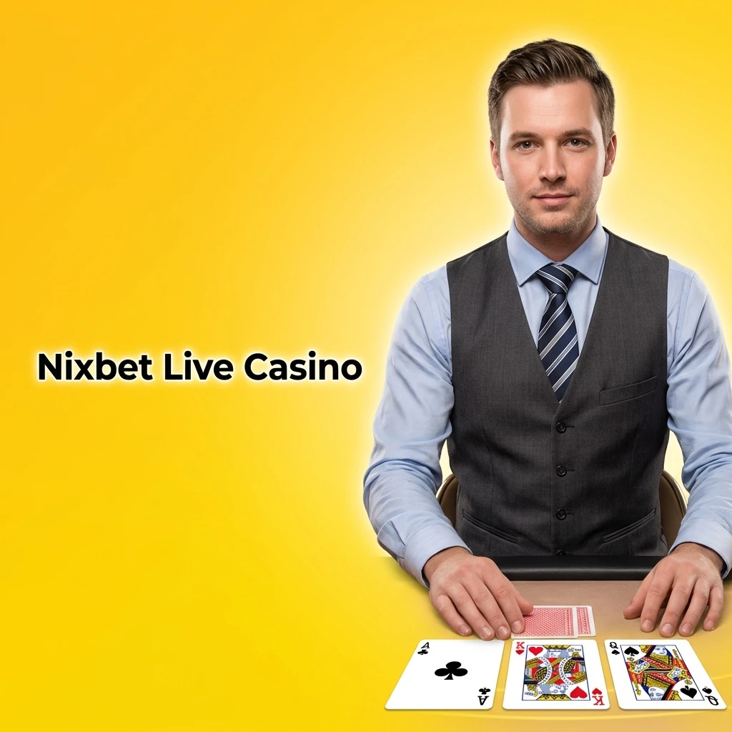 Nixbet Live Casino met echte dealers via HD-videostream voor blackjack, roulette, baccarat en gameshows