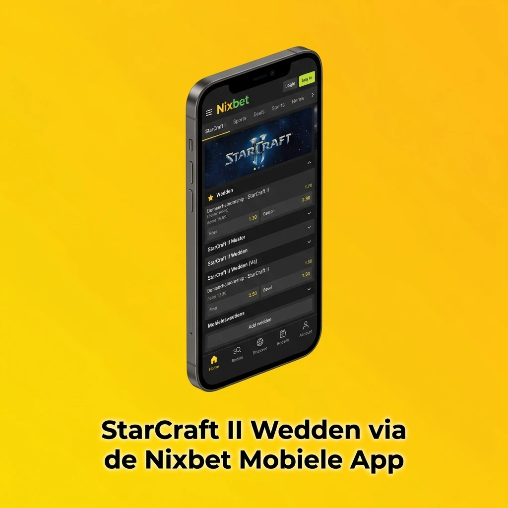 StarCraft II weddenschappen plaatsen via de Nixbet mobiele app op iOS en Android