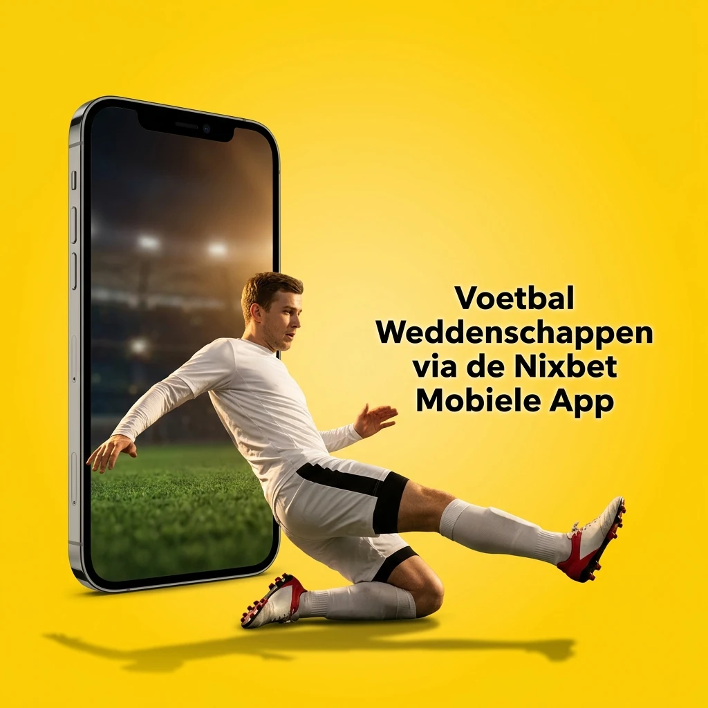 Voetbal weddenschappen plaatsen via de Nixbet mobiele app op smartphone en tablet voor Android en iOS