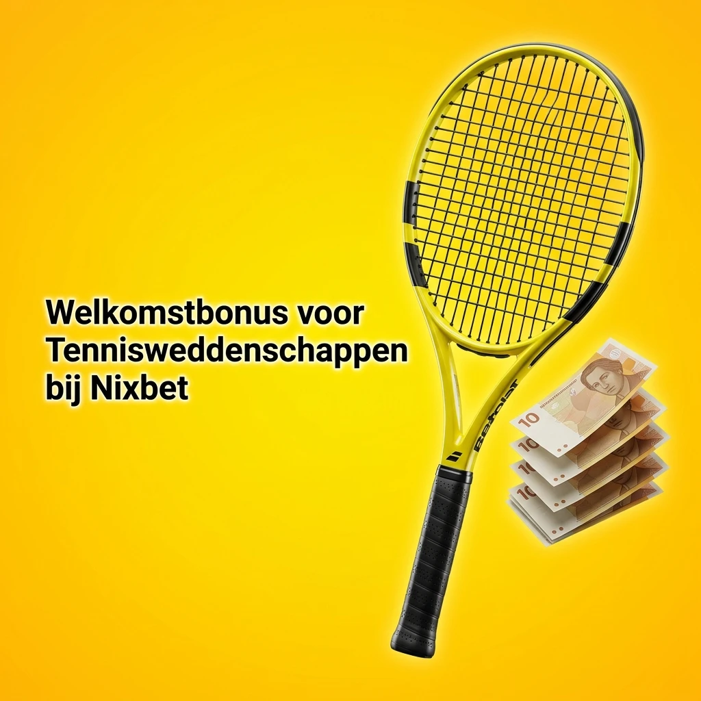 Nixbet welkomstbonus voor tennisweddenschappen op ATP en WTA toernooien bij eerste storting