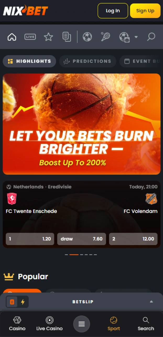Voorspel uitslagen van sportwedstrijden via de handige Nixbet iOS app.
