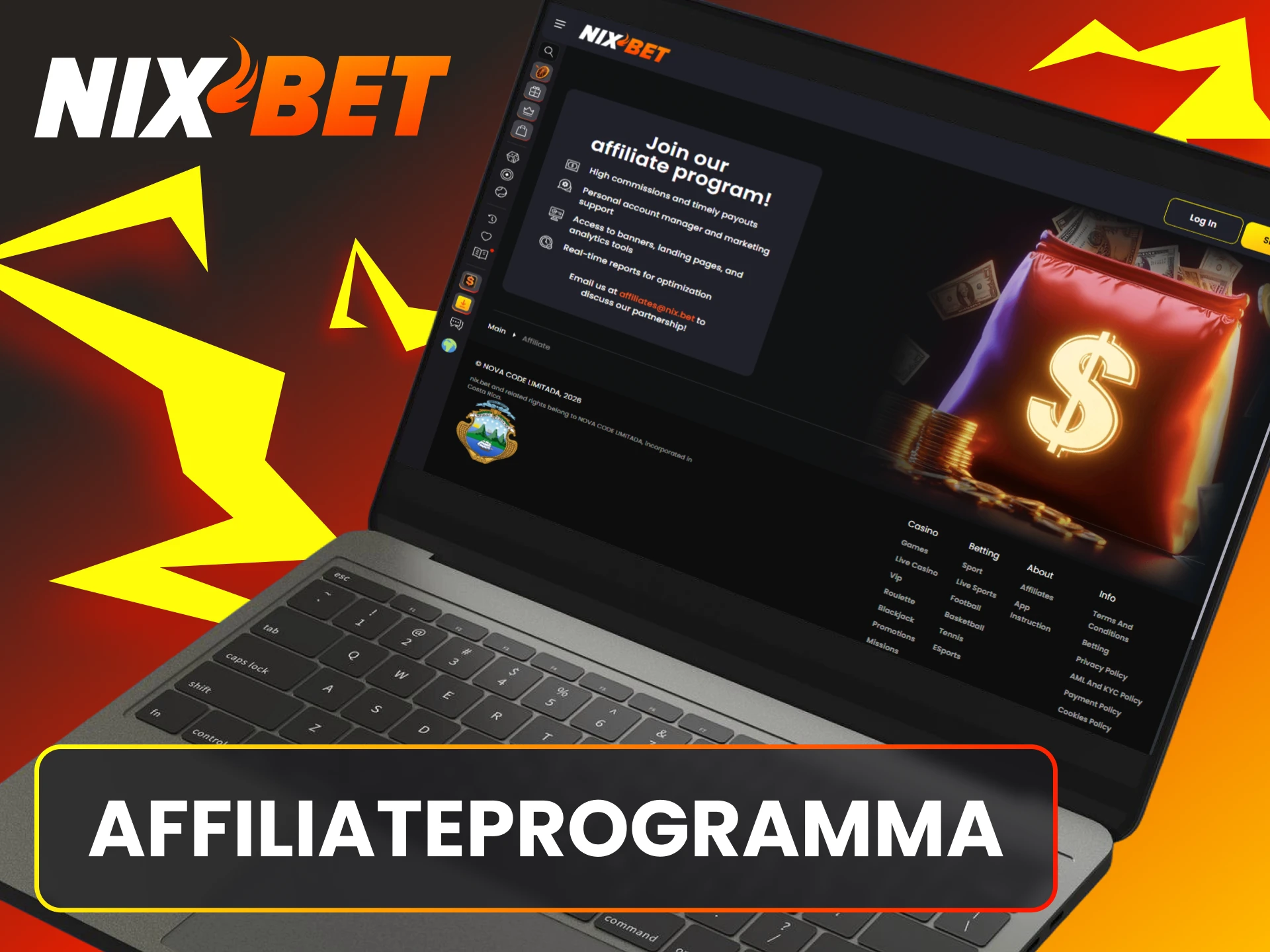 Verdien commissies door deel te nemen aan het Nixbet affiliateprogramma.