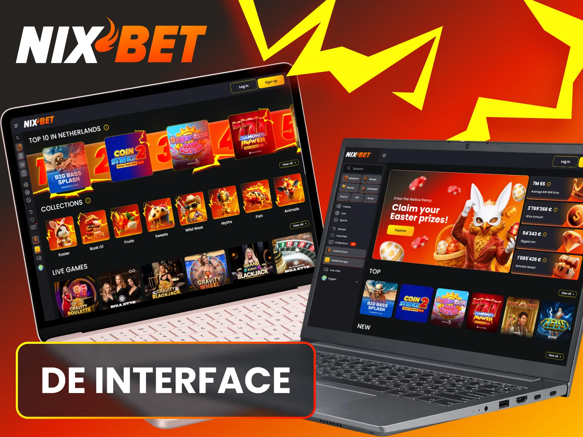 Ontdek de gebruiksvriendelijke interface van Nixbet voor een soepele navigatie.