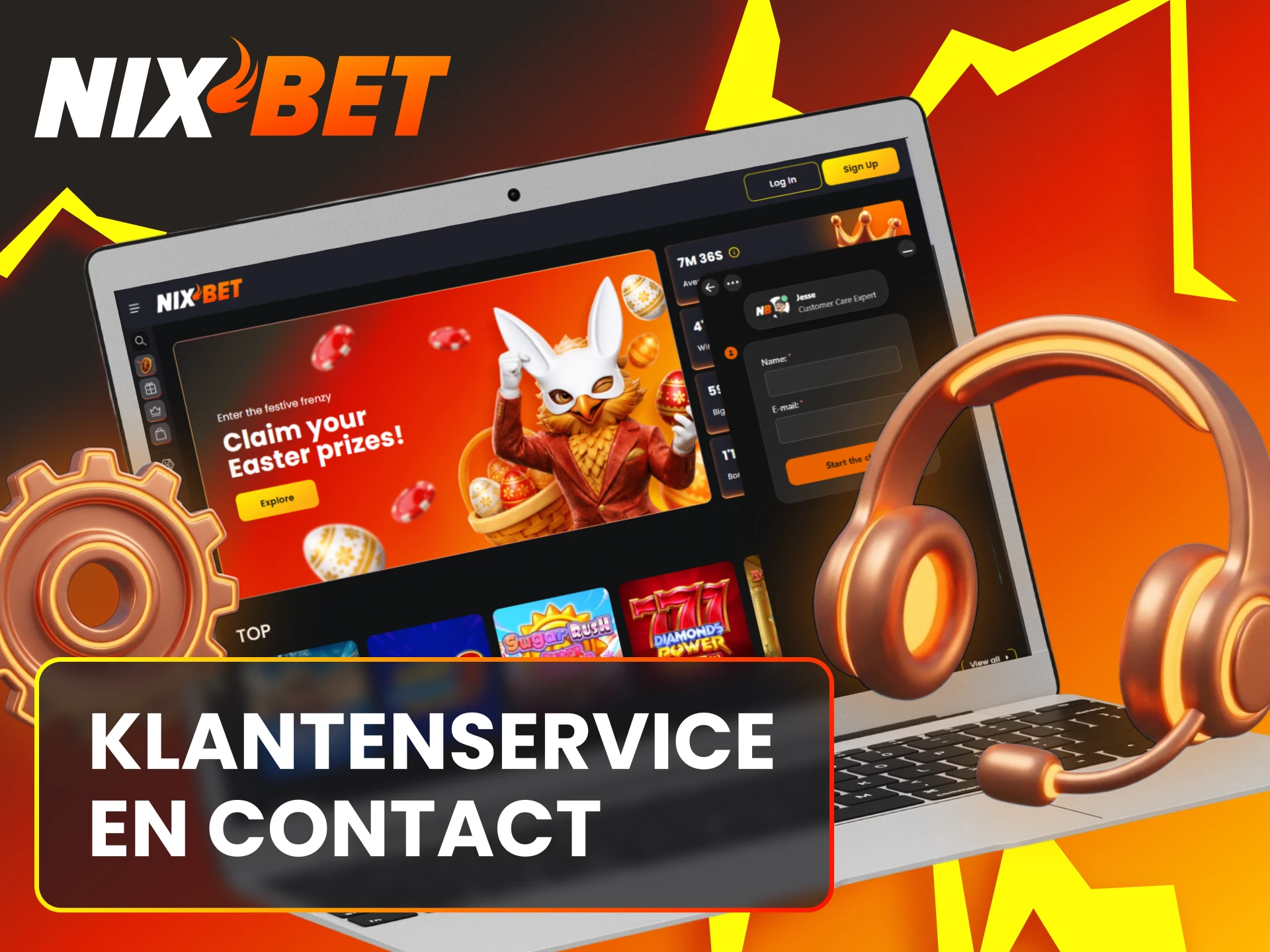 Neem contact op met de klantenservice van Nixbet voor snelle ondersteuning.