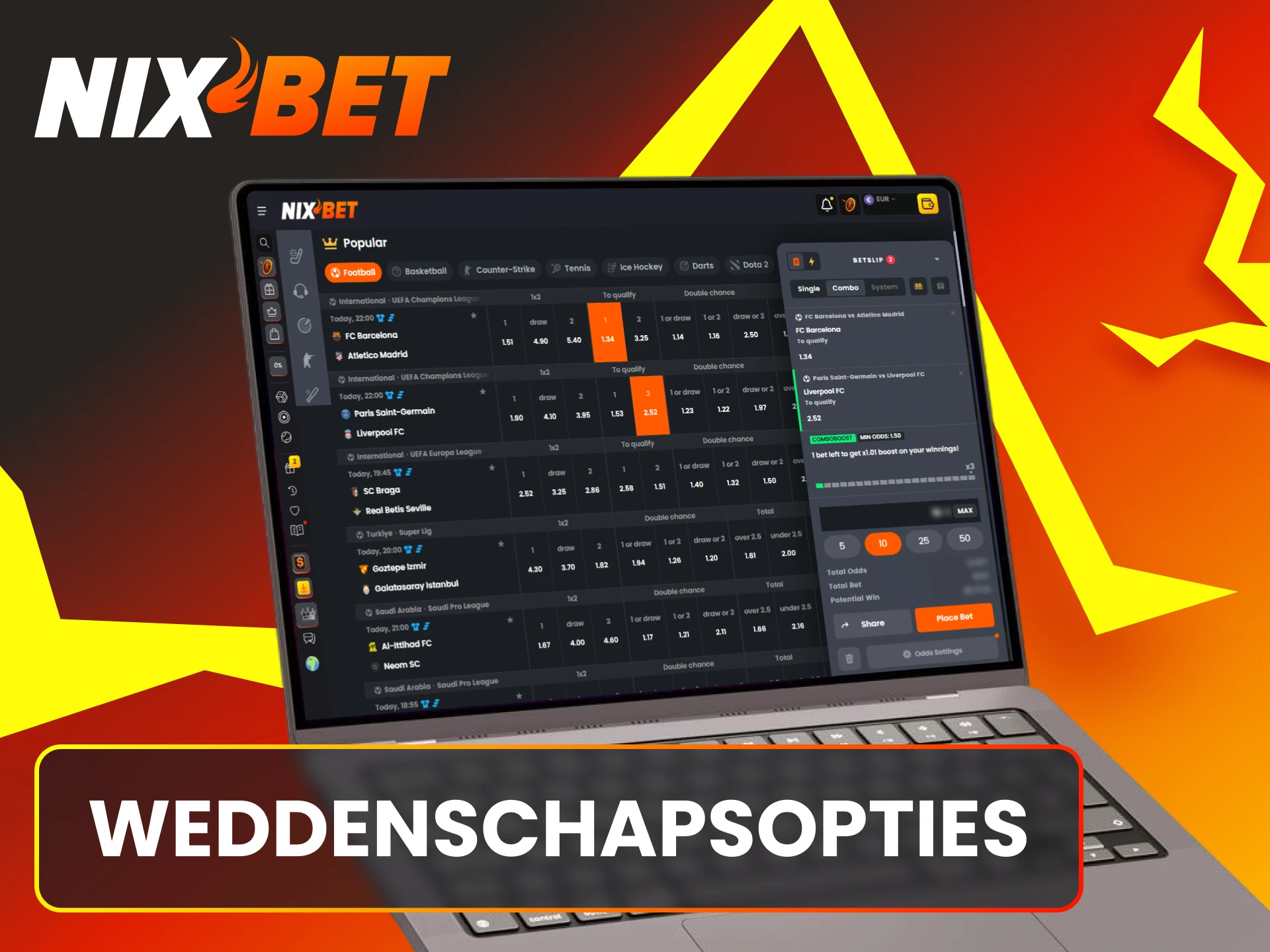 Ontdek populaire weddenschapsopties bij Nixbet.
