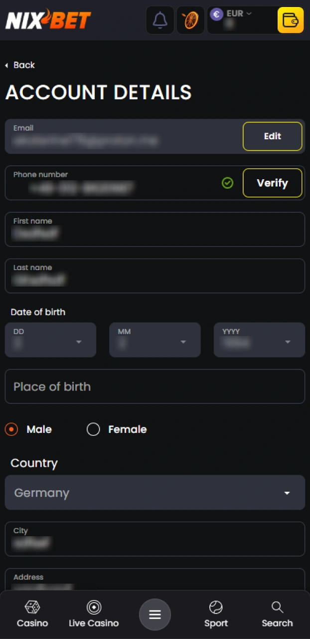 Voltooi de accountverificatie om onbeperkt te wedden op League of Legends via Nixbet.